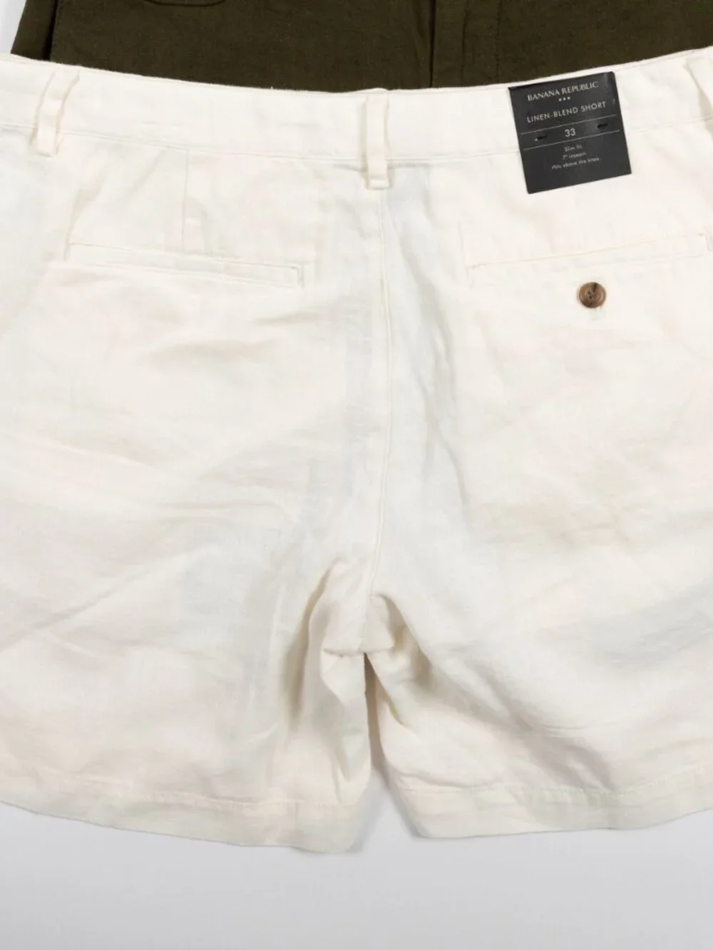 NWT LOT 4 Banana Republic Men's Size 33 Linen-Blend Slim Fit Shorts 7